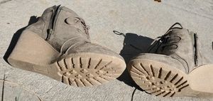 Maurices Olive Green ankle wedge boots